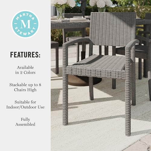 Brown Set of 2 Stackable Patio Armchairs C36228