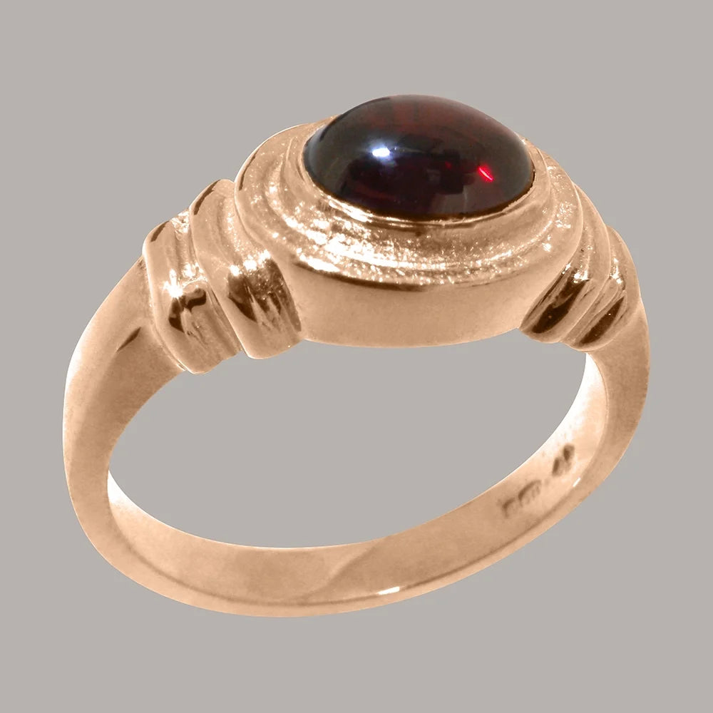9k Rose Gold Garnet Engagement Ring D2487