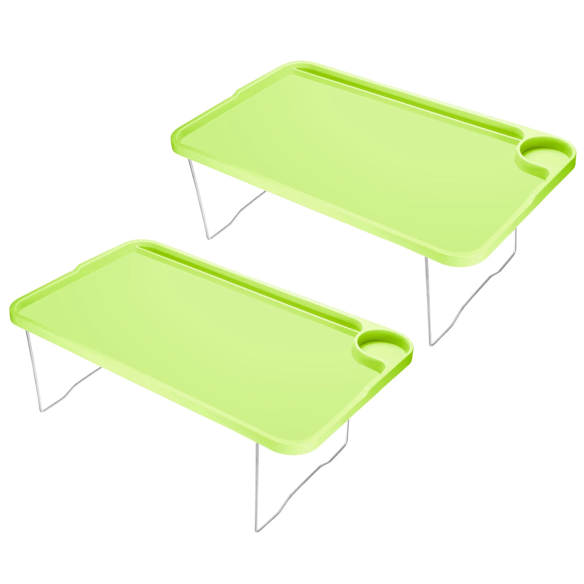 Green 2 Pack Folding Breakfast Tray Table U51596