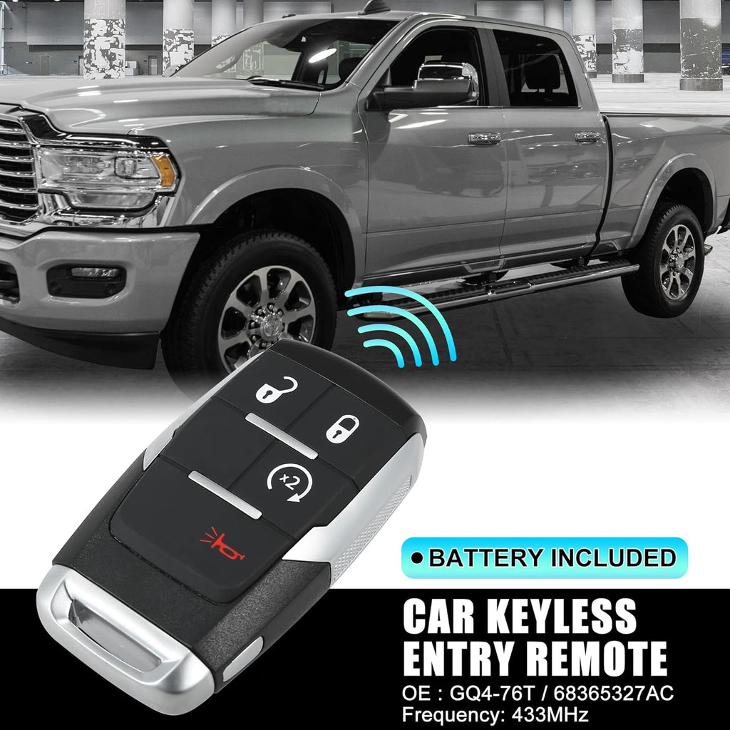 Replacement Keyless Entry Remote Car Key Fob 4 Buttons with Door Key B691