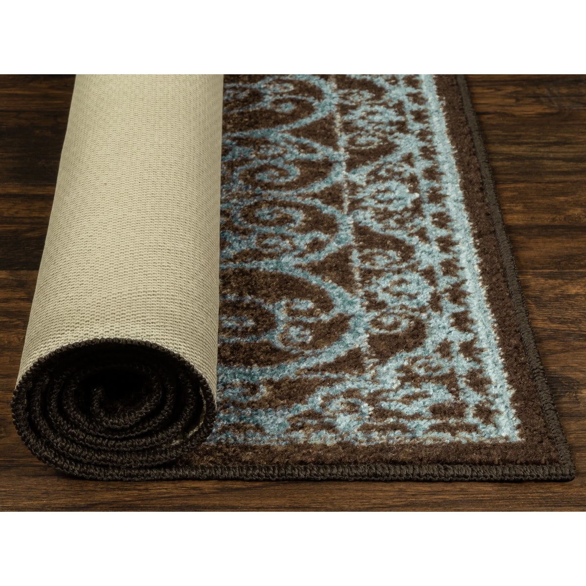 Blue Brown 5' x 7' Area Rug A82469