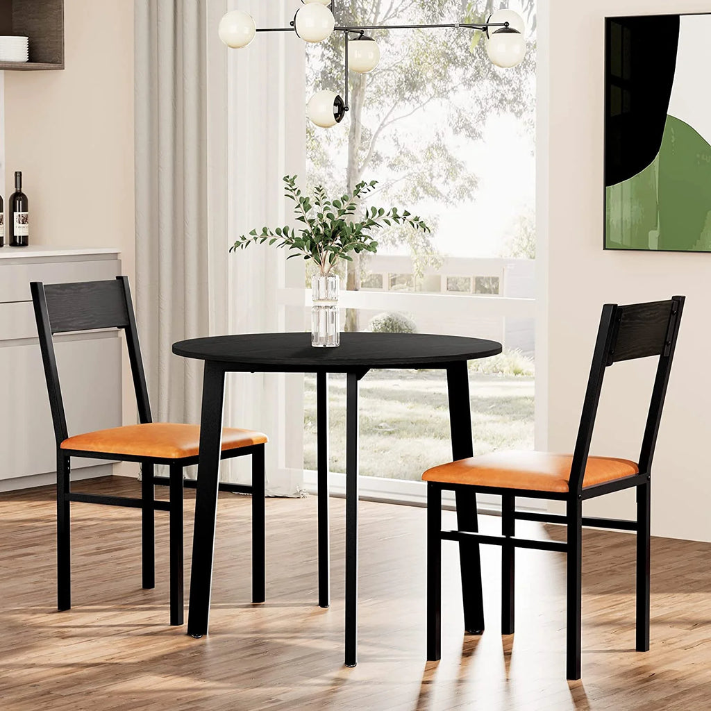 3 Piece Dining Table Set with Cushioned Chairs O77090
