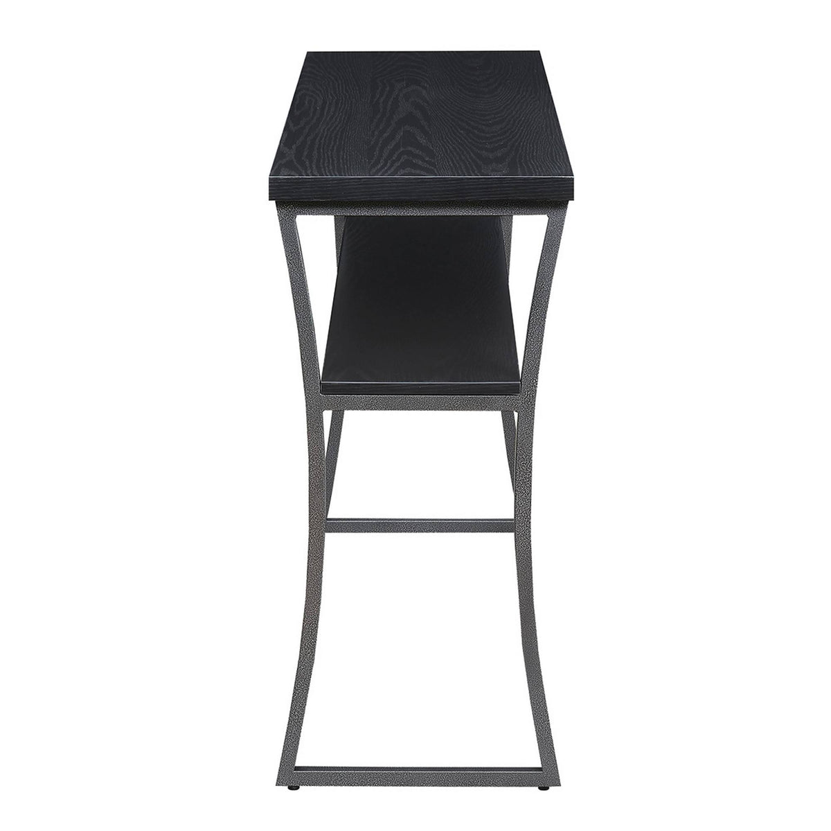 Black Woodgrain/Gray Console Table A550