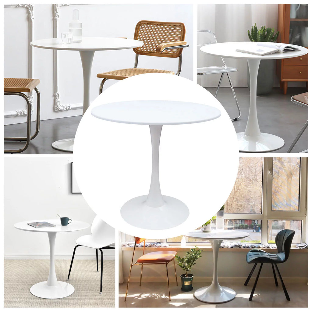 White Round End Table with MDF Top Z7967