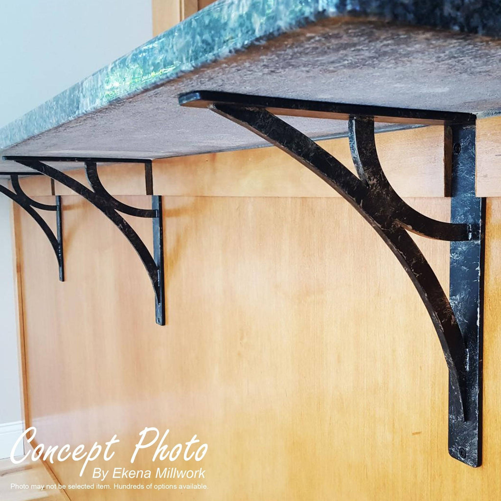 Wrought Iron Bracket Antiqued Warm Silver X404