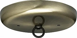 Antique Brass Canopy Kit Diameter 5in Center Hole 7/16in Bar Holes 2-8/32 S786