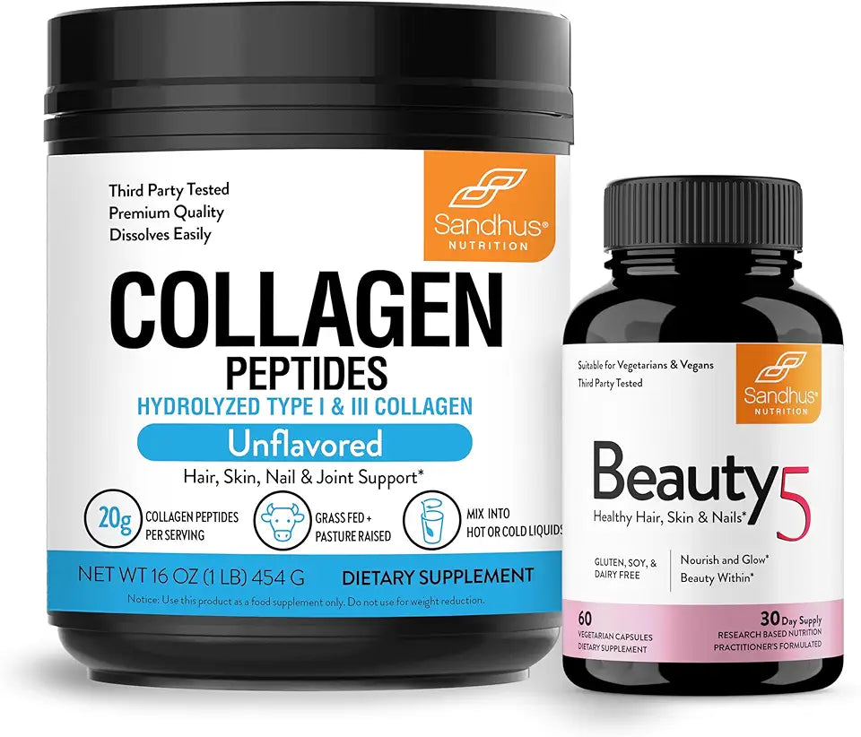 Grass-Fed Collagen Peptides Powder & Beauty Capsules V937113