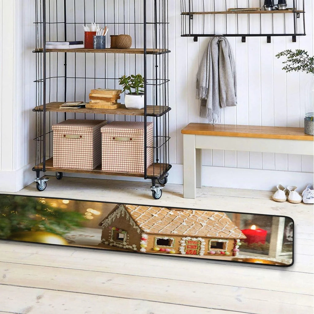 2'X6' Gingerbread House Runner Rug with Rubber Backing N893384
