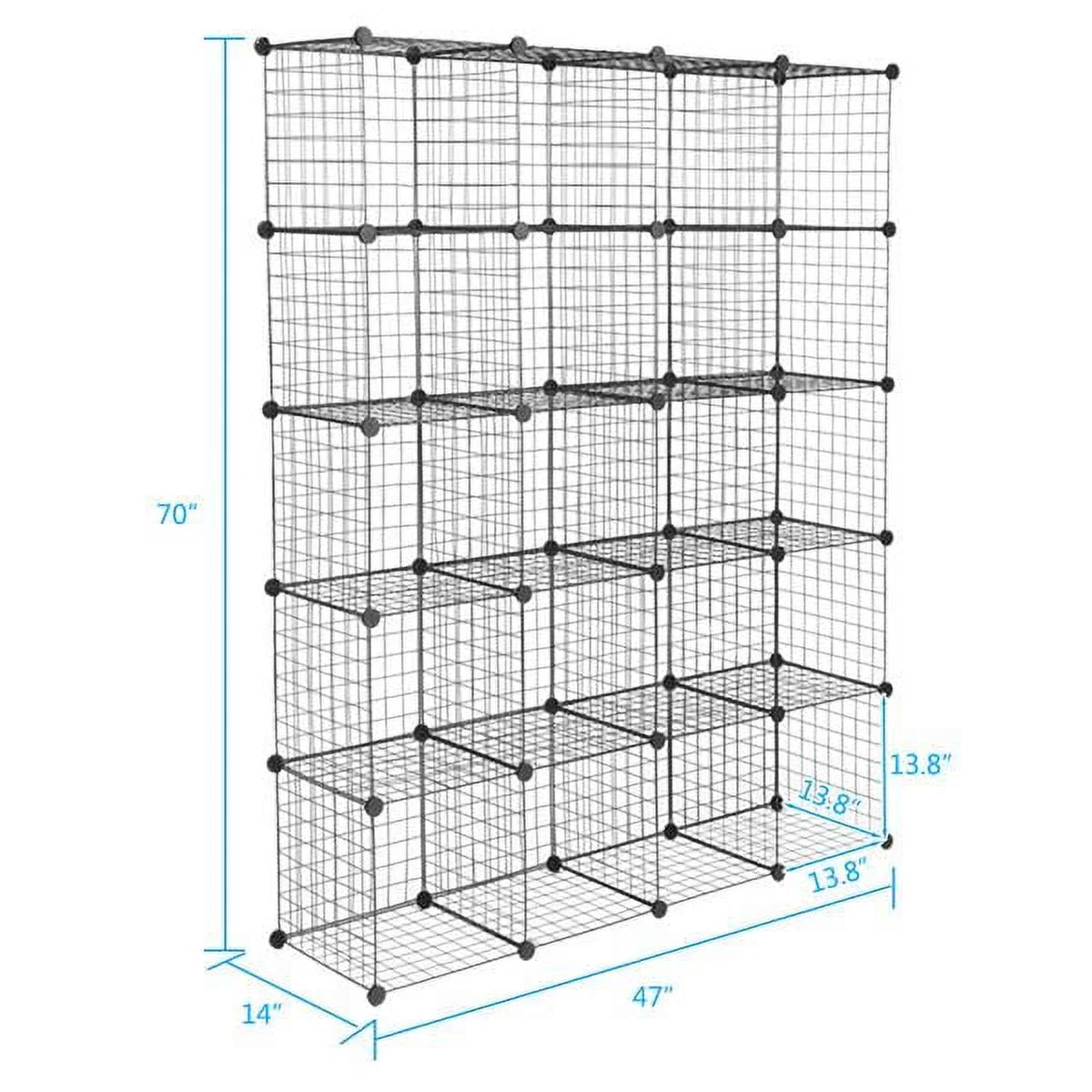 Metal Wire Cube Storage Organizer Shelves C265341