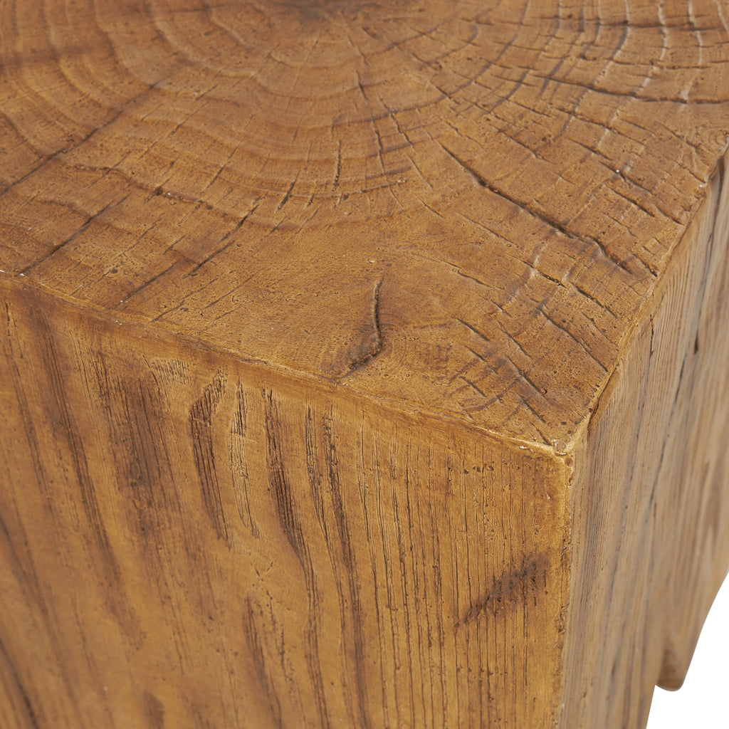 Brown Magnesium Oxide Outdoor Accent Table U1952