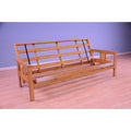 Antique Futon Frame with Suede Black Mattress E569868