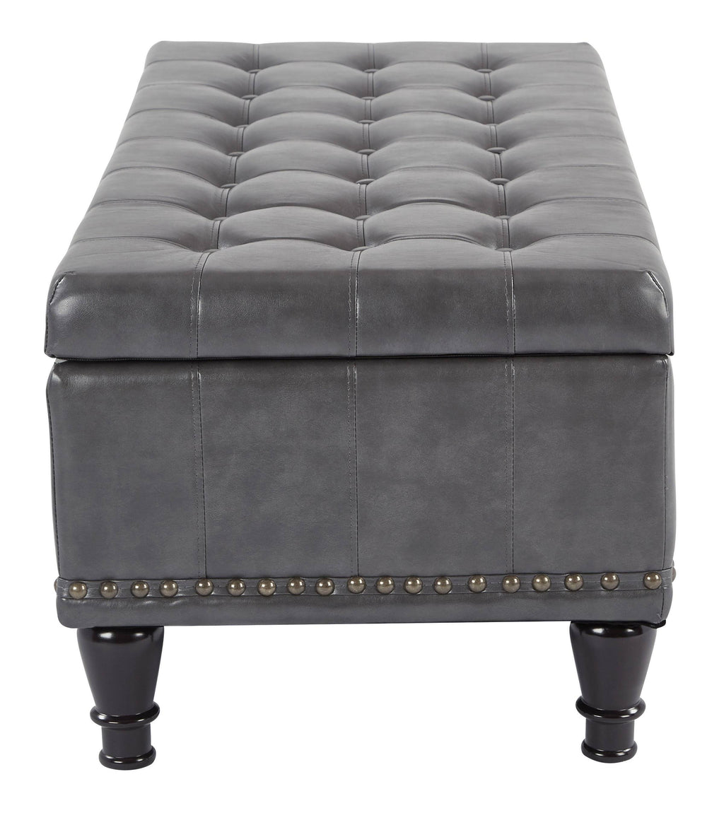 Grey Storage Ottoman V598