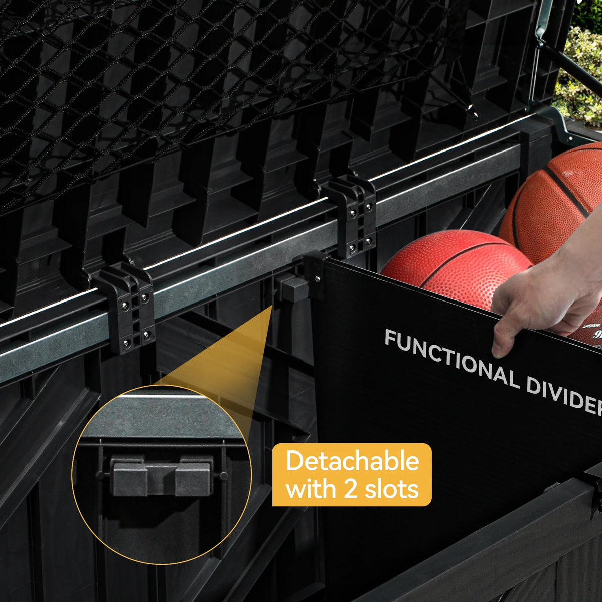 120 Gallon Black Resin Deck Box R790488