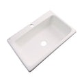 Almond Brown Acrylic Drop-in Single Bowl Kitchen Sink X4284