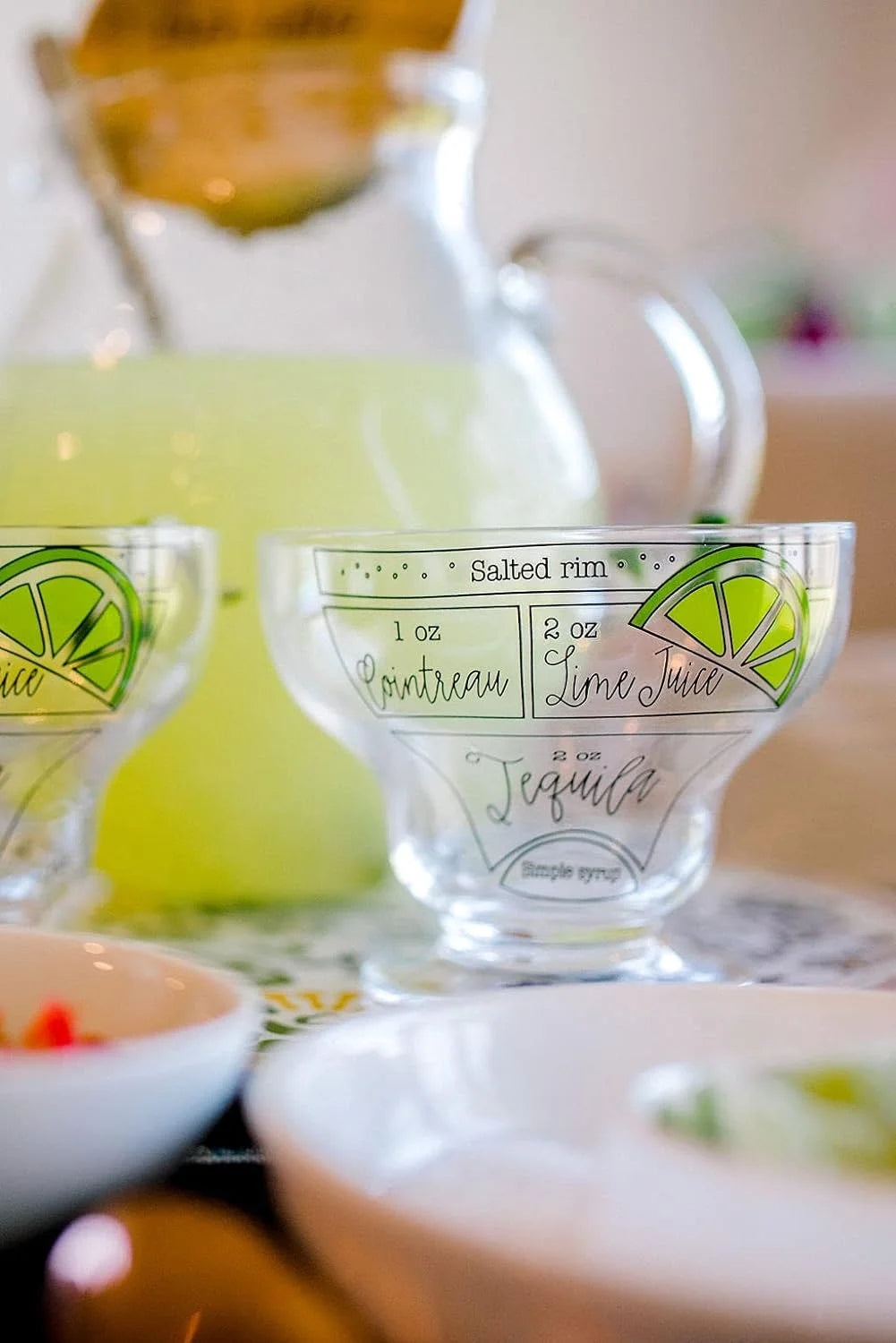 Clear Stemless Margarita Glass 6 Piece Set N1267