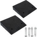 Rubber Curb Ramp 5.3" Rise 2 Pack Black Threshold Ramps with 4 Expansion Bolts G646957