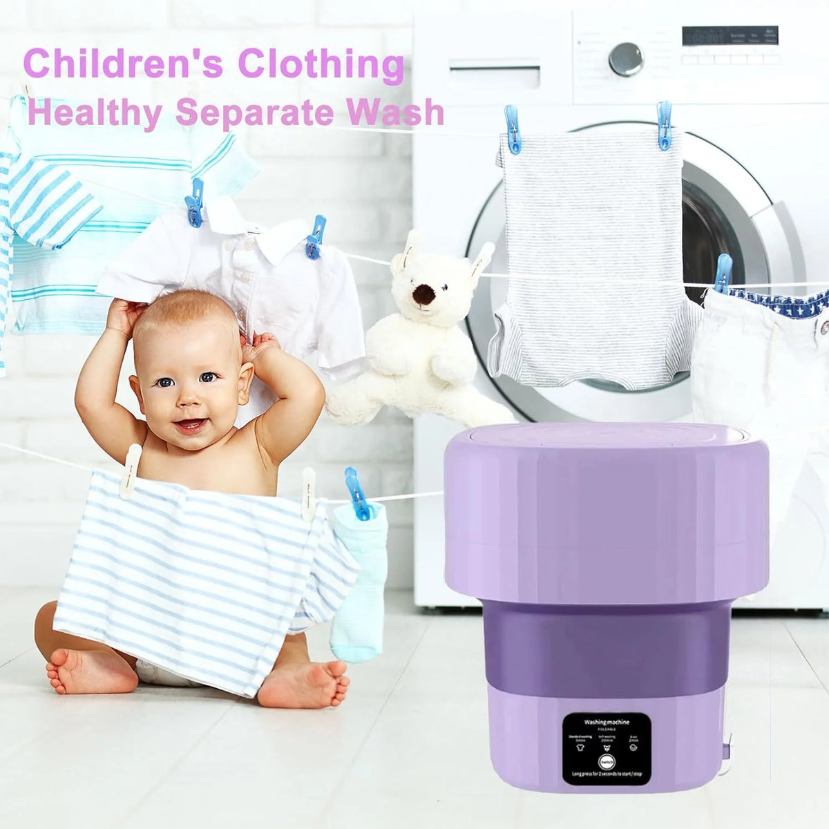 9L Portable Folding Washing Machine with Spin Dry M85220