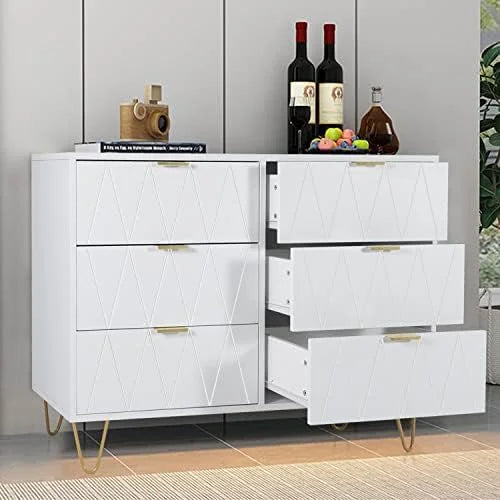 4 Drawer Dresser Chest Cabinet Organizer with Metal Legs O515