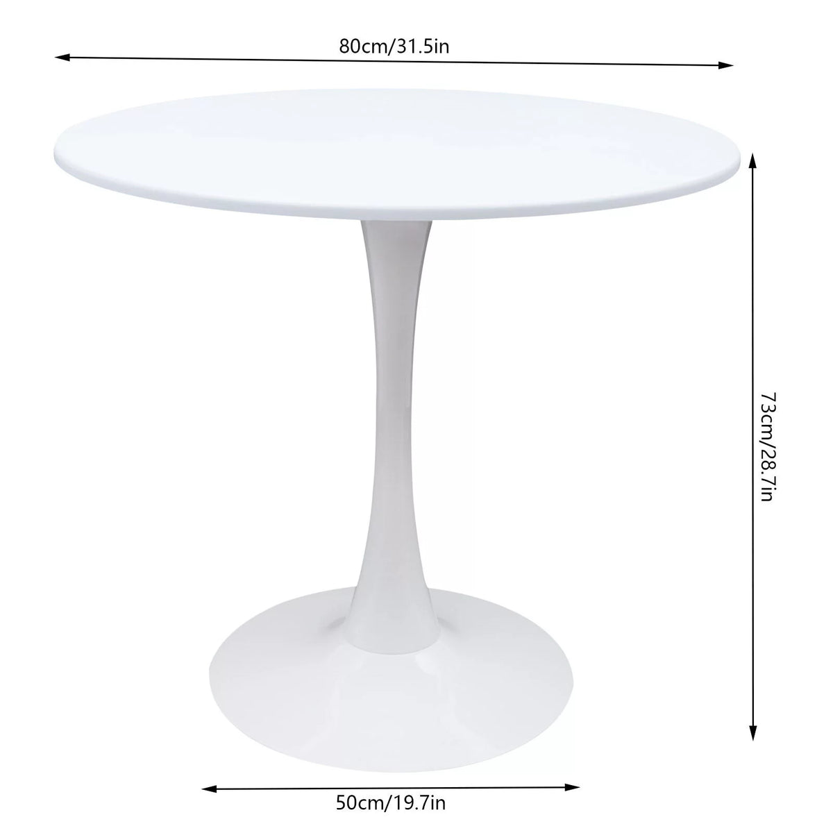 White Round End Table with MDF Top Z7967