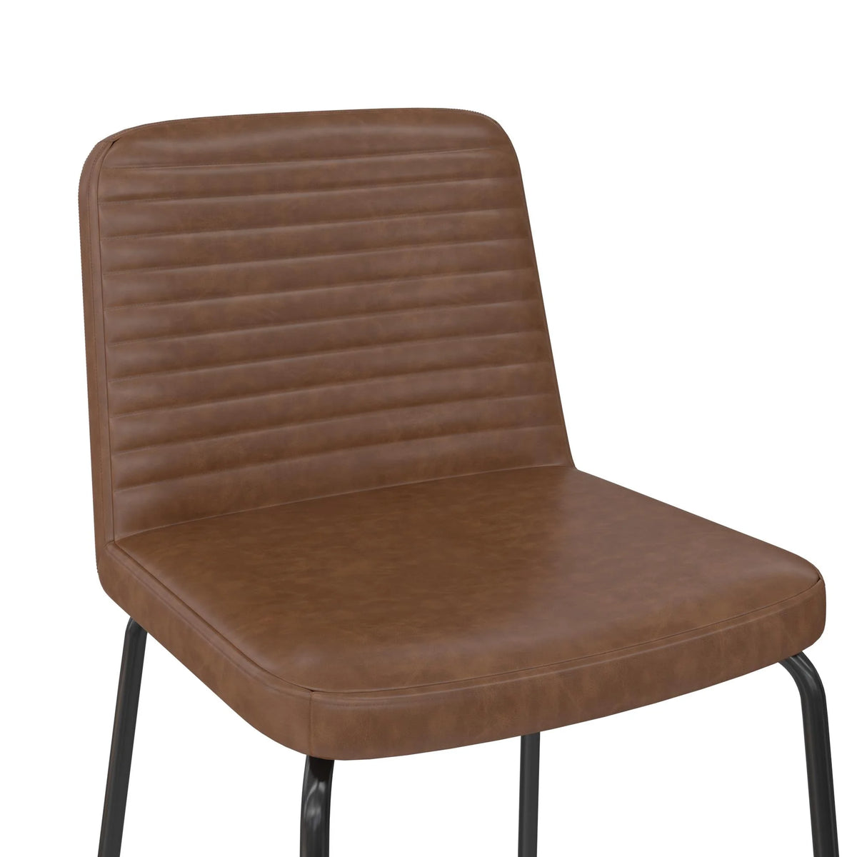 Camel Faux Leather Dining Chair, Set of 2 D93032