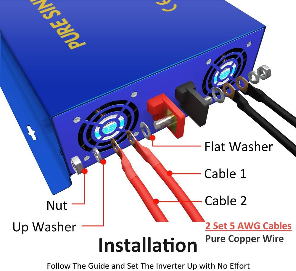 3500 Watt Pure Sine Wave Power Inverter 48V to 120V AC L176