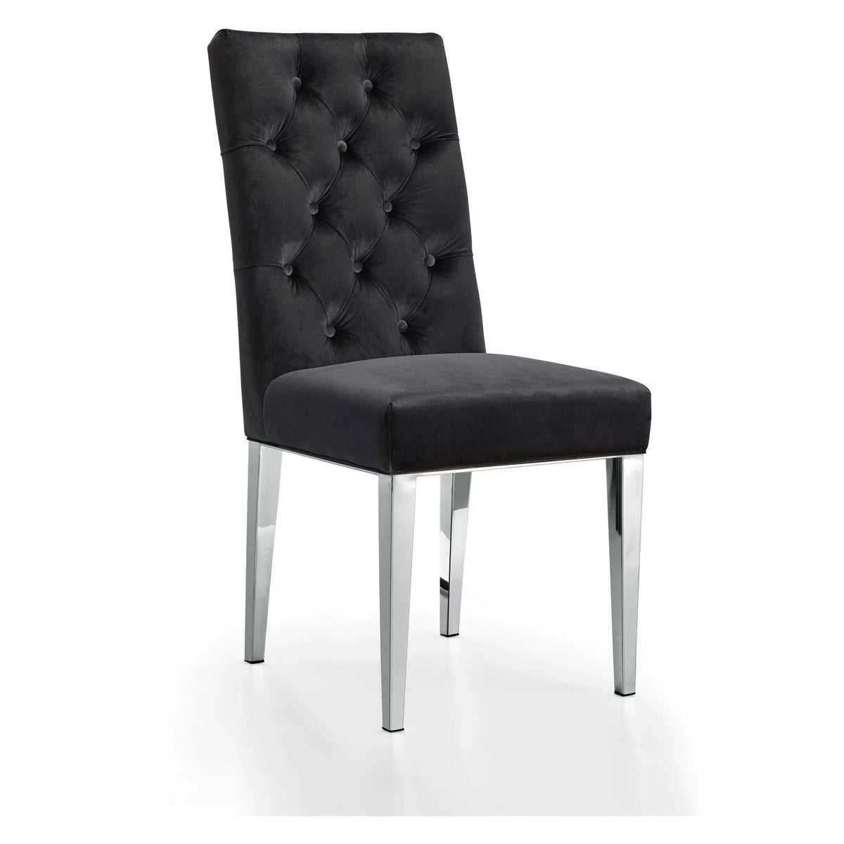 Black Velvet Dining Chair Set of 2 A7465