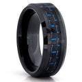 Black Tungsten Carbide Ring 8mm B7922