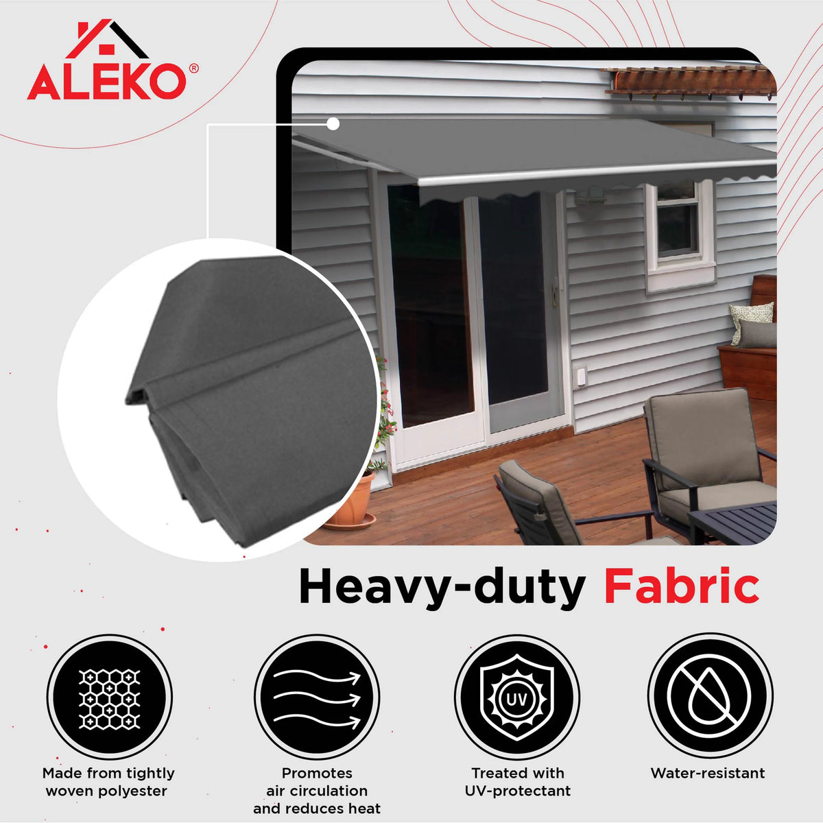 10' x 8' Retractable Patio Awning Y255053