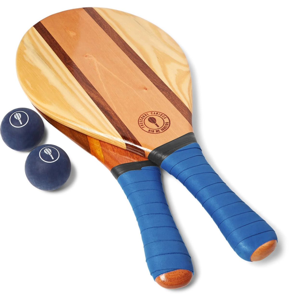 Blue Wooden Beach Bat and Ball Set Z650616