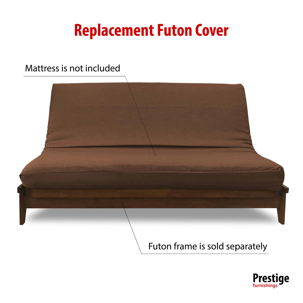 Linen Texture Polyester Futon Cover King Size F4629