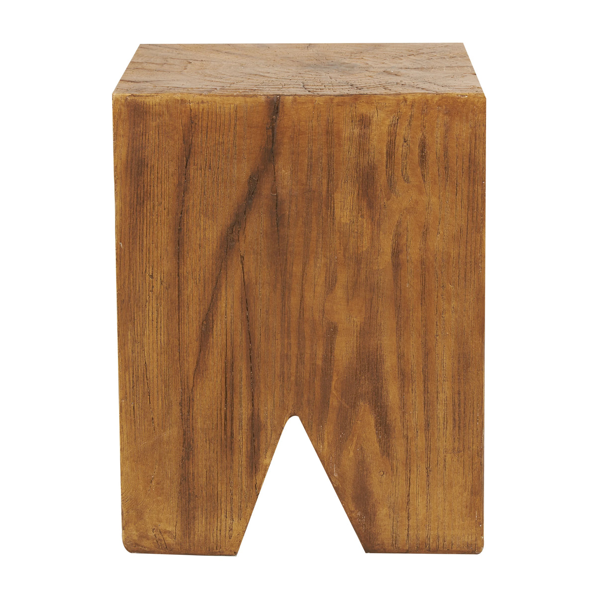 Brown Magnesium Oxide Outdoor Accent Table U1952