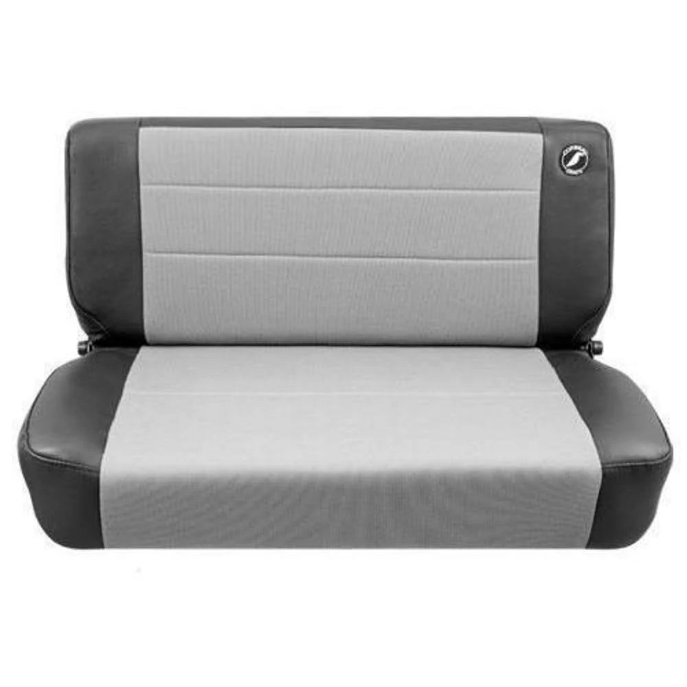 Safari Fold and Tumble Seat Black Vinyl Grey Cloth J668