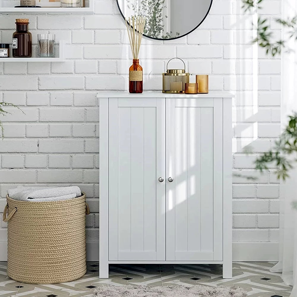 White Free Standing Wooden Shoe Storage Cabinet S72989